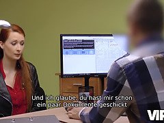 Isabella D'Alba's tight redhead pussy gets rammed for some extra cash