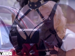 Anaal, Kont naar mond, Blond, Pijpbeurt, Dubbele penetratie, Sperma in gezicht, Gapende, Rijden