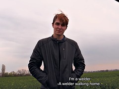 Blasen, Spermaladung, Europäisch, Schwul, Handjob, Pov, Öffentlich, Realität