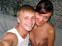 Good slender brunette Inus penetrated in the sideways pose