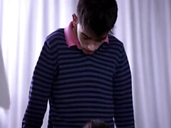 デカ尻, フェラチオ, 茶髪の, チン, 巨大, 自然山雀, 三人, オッパイの