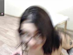 Amateur, Sucer une bite, Couple, Hard, Tatouage