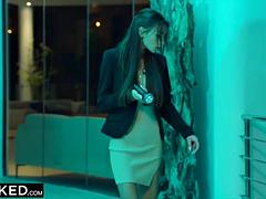 デカチン, 黒人, フェラチオ, 茶髪の, 黒人, ホテル, 異人種間, 魅力的