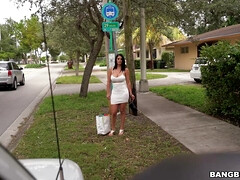 茶髪の, ドレス, 淫乱熟女, 母, アウトドア, 公共, ソフトコア