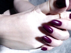 Sexually aroused teen foot fetish video