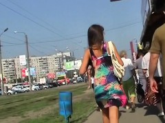フェティッシュ, アウトドア, 公共, 現実, スカートのぞき, のぞき