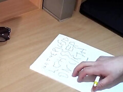 Teacher Femdom Punishment: Jerking Off To Her Feet Gets Him Whipped & Shocked