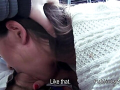 Sucer une bite, Couple, Européenne, Faciale, Hard, De plein air, Public, Réalité