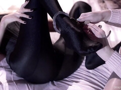 レズビアン, なめる, オマンコ, ペニスバンド, ティーン