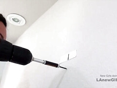 Leie, Vorstellungsgespräch, Blasen, Braunhaarige, Spermaladung, Kehlenfick, Orgasmus, Pov