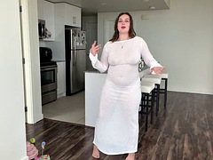 4K Transparent Dresses Try On + Pussy Flashing Close Ups - Casual Nudity with Erika Kay