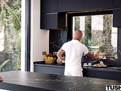 アナル, お尻, フェラチオ, 茶髪の, バック, キッチン, 剃毛, タイ