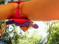 Rubia, Vestidas, Lesbiana, Desnudo, Al aire libre, Orinar, Ducha, Mojado