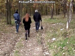 チン, Hd, 巨大, お金, アウトドア, 現実, 赤毛, フェラする