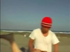 Asiatique, Plage, Doigter, Japonaise