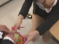 Aziatisch, Grote mammen, Pijpbeurt, Sperma, Japaans, Openbaar