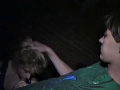 素人, ブロンド, 大学生, ハードコア, アウトドア, パーティ, タトゥー, オッパイの