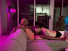 素人, 黒人, フェラチオ, 黒人, 異人種間, シーメール