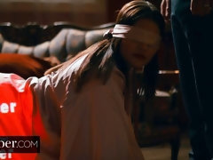 茶髪の, バック, 手コキする, 下着, 3p男男女, ストッキング, ティーン, 三人