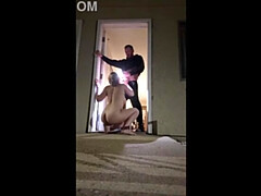 素人, フェラチオ, 捕まる, カップル, チン, ホテル, 公共, ラフ