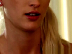 Massage Rooms Skinny blonde has tight pussy filled in steamy