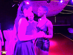 黒人, ドイツ人, レズビアン, 公共, ティーン