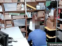 デカチン, フェラチオ, 怪物, 自然山雀, オフィス, 小柄, ポリス, ティーン
