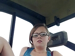 Farmer Milf Plays With Pussy In Farm Quad