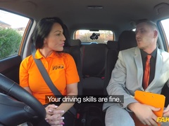 Fake Driving School (FakeHub): Naughty Student Late for Her Exam