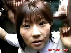 Asiático, Morena, Corridas, Corridas faciales, Grupo, Japonés, Al aire libre