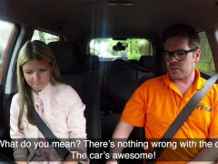 Fake Driving School Hot and lonely blonde Russian