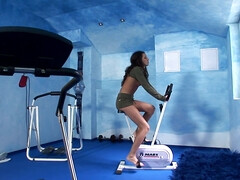 Slim teen brunette fucks with a gorgeous lesbian hottie