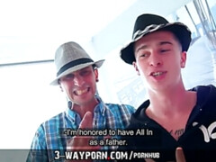 Kont, Bruinharig, Sperma in gezicht, Hd, Man man vrouw, Roodharige vrouw, Trio, Tieten likken
