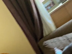 Spying on my naked roommate caught me being naked and masturbating