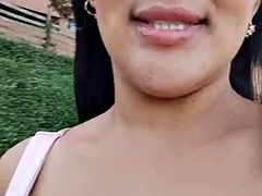 Grosse titten, Flashen, Latina, Im freien, Öffentlich, Titten