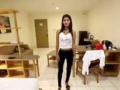 Asiatique, Nana, Gros seins, Queue, Hard, Chatte, Serré, Nénés