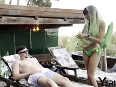 Fucking Muslim Wife in Pool - Aaliyah Yasin