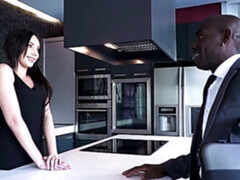 Schwarz, Blasen, Braunhaarige, Hundestellung, Interrassisch, Rasiert, Dürr, Jungendliche (18+)