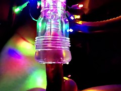 Christmas fleshlight cock milking in my car