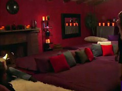 swinger couples enjoy red room orgy