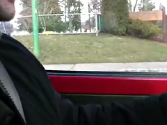 Amateur public slut sucks a small cock