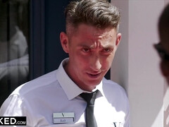 Hot babes share BBC - Honour may in erotic interracial threesome outdoors with redhead and brunette