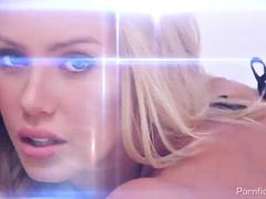 Gros seins, Blonde, Sucer une bite, Éjaculation interne, Nénés