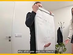 Braunhaarige, Hd, Büro, Realität, Schreiend, Rasiert, Rock, Jungendliche (18+)