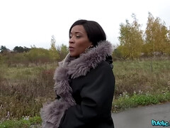 Grosse bite, Noir ébène, Hard, De plein air, Public