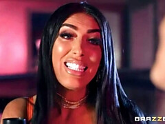 Tetas grandes, Negro, Británico, Engañando, Pareja, Polla, Coño, Tatuaje