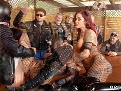 Biker Babes From Berlin: Public Biker Threesome with Jordi El Nino Polla, Mia Blow, Ria Red