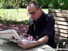 祖父, Hd, 裸, アウトドア, 赤毛, ストリップ, タトゥー