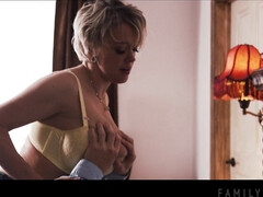 ベッドルーム, ブロンド, 浮気者, バック, 足, フェティッシュ, ジーンズ, オマンコ