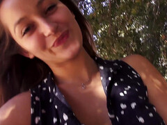 Morena, Atrapados, Corrida, Polla, Estilo perrito, Natural, Al aire libre, Público